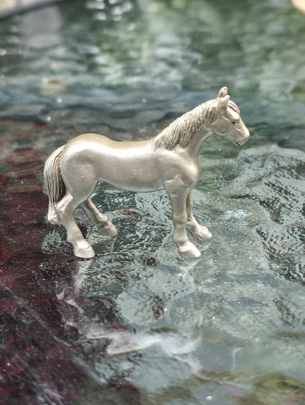 Vintage Pewter Miniature Figurine Horse